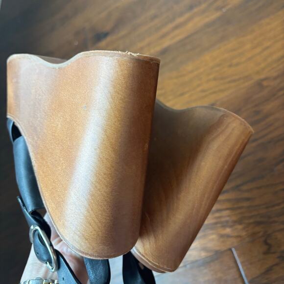 Jeffrey Campbell Fiddle Platform Wedge Heels Sz 6 Black Slingback - Picture 9 of 14